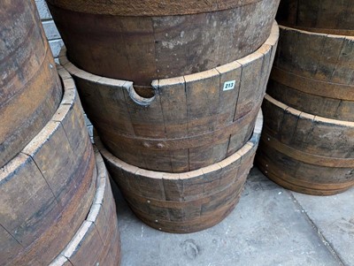 Lot 213 - Pair of 44cm tall half barrels