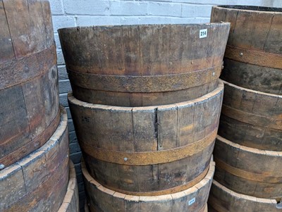 Lot 214 - Pair of 44cm tall half barrels
