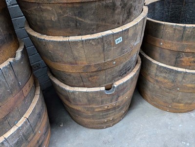 Lot 217 - Pair of 44cm tall half barrels