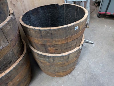 Lot 218 - Pair of 44cm tall half barrels