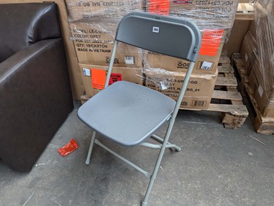 Lot 269 - 4 metal grey folding chairs