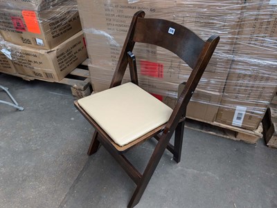 Lot 279 - 4 wooden frame folding chairs