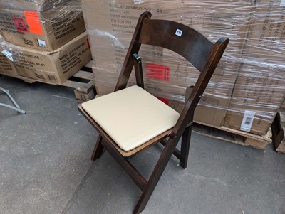 Lot 285 - 4 wooden frame folding chairs