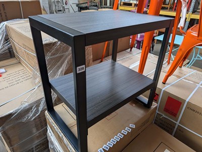 Lot 329 - 60cm wide low level 2 tier table (boxed)