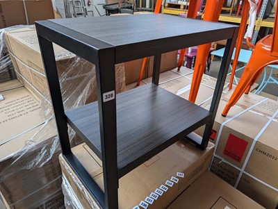 Lot 336 - 60cm wide low level 2 tier table (boxed)