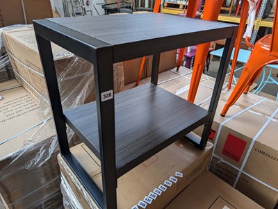 Lot 337 - 60cm wide low level 2 tier table (boxed)