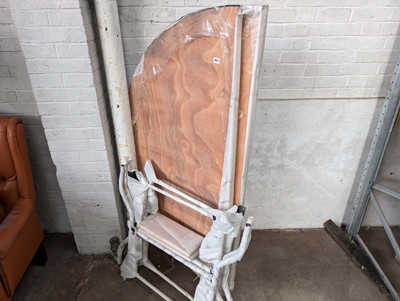 Lot 453 - 2x 165cm diameter round folding tressel tables