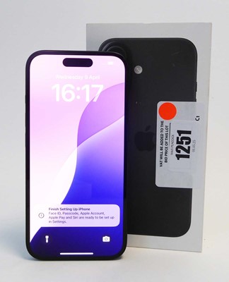 Lot Apple iPhone 16, 128GB, Black, model A3287, boxed