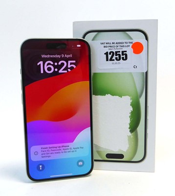 Lot Apple iPhone 15, 128GB, Green, model A3090, boxed