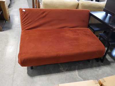 Lot 1071 - Maroon coloured double futon