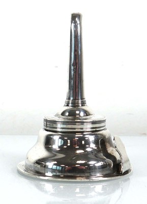 Lot 354 - A 19th century silver wine funnel, maker HC,...