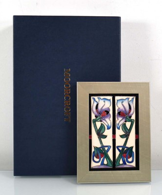 Lot 341 - A Moorcroft wall plaque decorated in the...