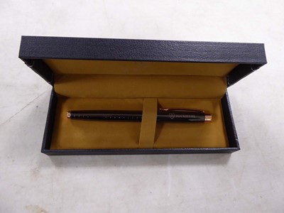 Lot 2066 - Ruckstuhl stainless steel rose and black pen...