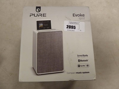 Lot 2095 - Boxed Pure Evoke spot compact music system