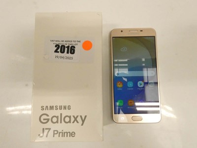 Lot 2016 - Samsung Galaxy J7 Prime with box and cable