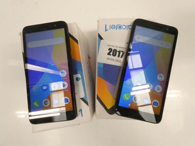 Lot 2017 - 2x Alcatel 1 2021 Black smartphones