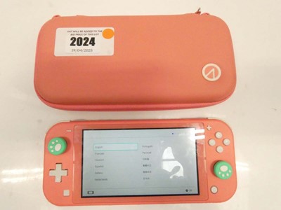 Lot 2024 - Nintendo Switch Lite Pink with case