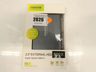Lot 2026 - *Sealed* Maxone 500GB HDD