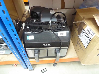 Lot 3090 - Unboxed dual basket airfryer, plus Nescafe...
