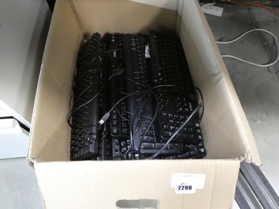 Lot 2296 - Box containing various keyboards