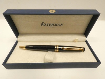 Lot 2043 - Waterman Expert Black Lacquer Gold Trim...