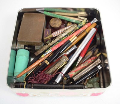 Lot 45 - A group of fountain pens, propelling pens,...