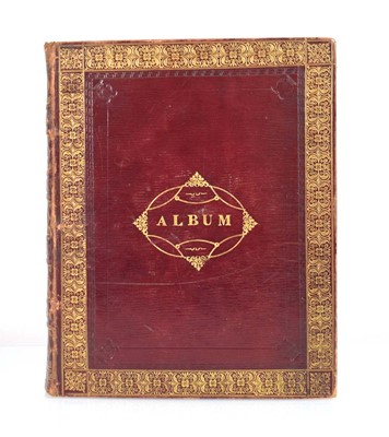 Lot 54 - A William IV scrapbook with gilt tooled...