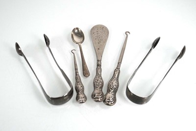Lot 381 - A group of Victorian and later silver...