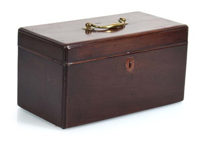 Lot 68 - A 19th century mahogany tea caddy with a brass...