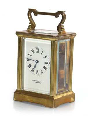 Lot 75 - A 20th century carriage timepiece, the...