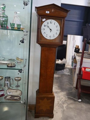 Lot 1024 - Wooden cased grandmother clock