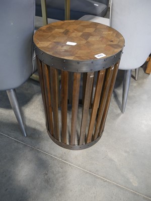 Lot 1035 - Modern hardwood circle topped side table