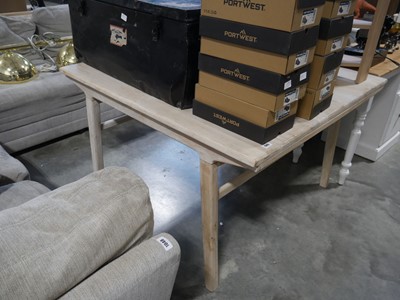Lot 1045 - Large wooden square topped dining table