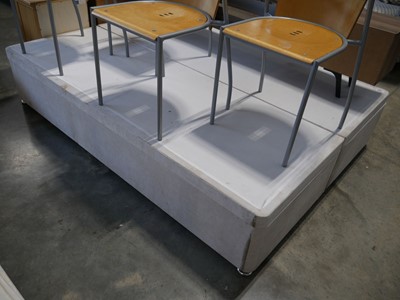 Lot 1052 - Double divan bed base with storage