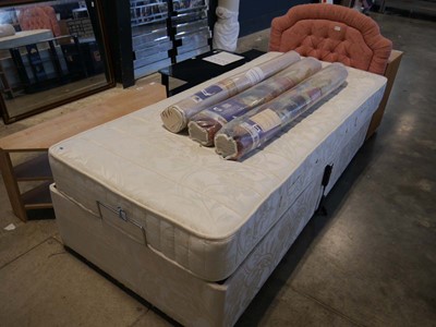 Lot 1055 - Electric single divan bed with mattress and...