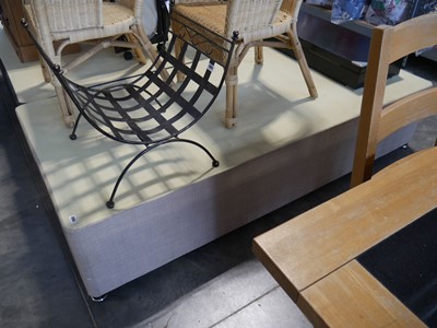 Lot 1060 - Beige single divan bed base