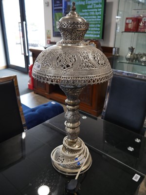 Lot 1066 - Decorative metal Middle Eastern style lamp