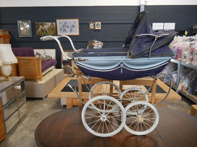 Lot 1076 - Vintage metal framed pram, sold as a Collector'...