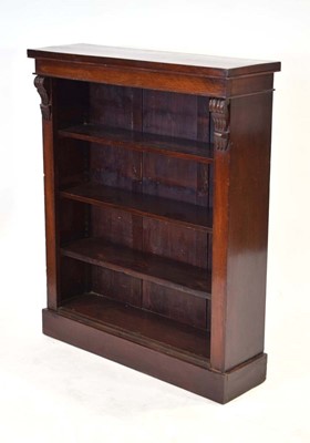 Lot 4 - A Victorian mahogany open bookcase with three...