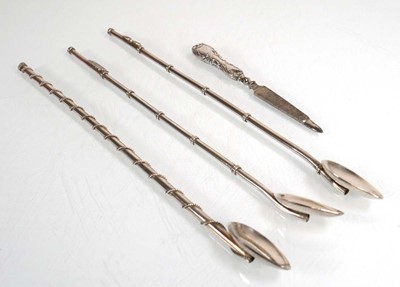 Lot 392 - Three Egyptian metalware cocktail/dessert...