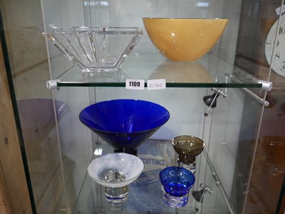 Lot 1109 - Rosenthal German glass dish with a Pagnossin...