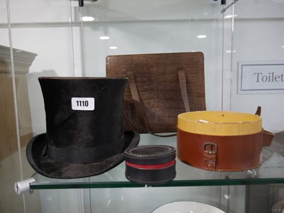 Lot 1110 - Leather case for collars, and one for...