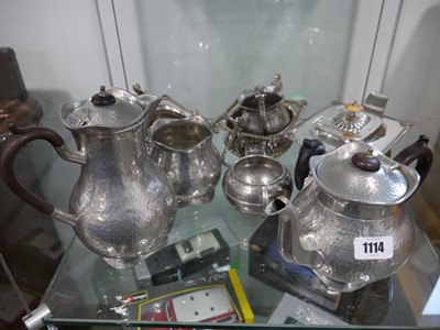 Lot 1114 - Shelf containing 2 coffee services