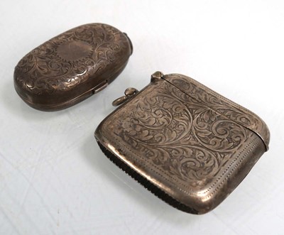 Lot 396 - An Edwardian silver engraved vesta case, maker...