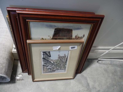 Lot 1126 - Pair of oak framed floral prints, ltd. ed....