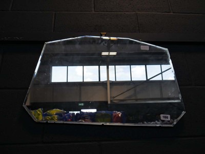 Lot 1131 - Unframed bevelled wall mirror