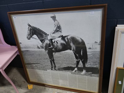 Lot 1138 - Large print; Poseidon, Race Horse with Rider,...