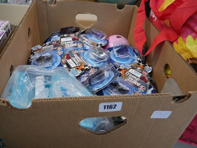 Lot 1162 - Box containing Xtreme bike toys, etc.