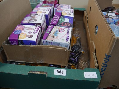 Lot 1163 - Box containing costume jewellery bracelets and...