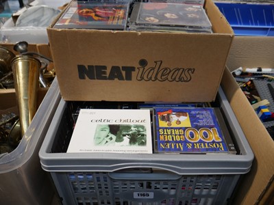 Lot 1165 - Crate of music CDs and small box of music CDs